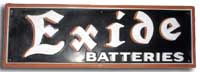 Collectables: Antique Exide Batteries Metal Sign
